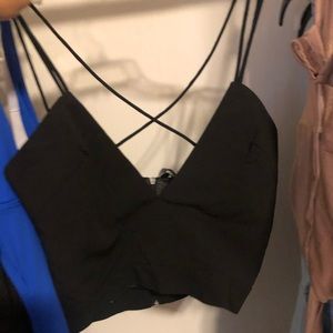AQ/AQ black crop top